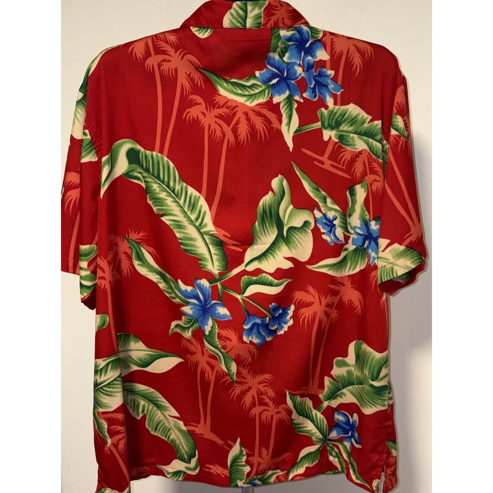 Don AngHawaiian Aloha XL Shirt  RED  Magnum PI Style Tropical - Picture 5 of 7
